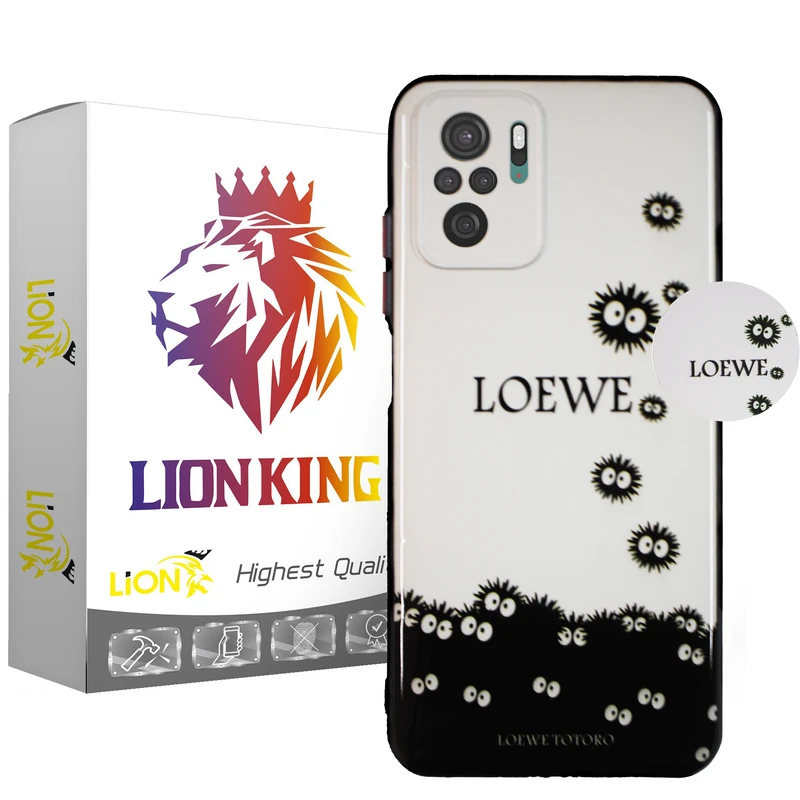  کاور لاین کینگ مدل Microb gogolii مناسب برای گوشی موبایل شیائومی Redmi Note10/10S به همراه پایه نگهدارنده