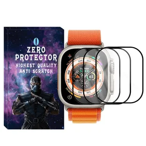 Zero SH-FULL-ZR Glass Screen protector suitable for Apple Watch Ultra 49mm / Ultra 2 49mm Pack of 3