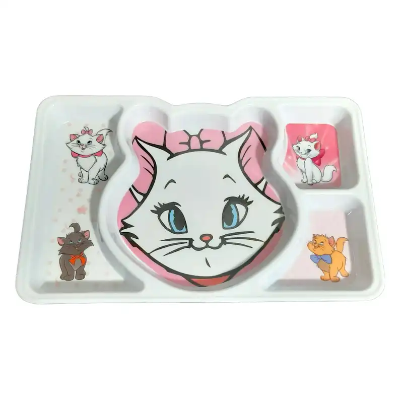 بشقاب کودک طرح گربه های اشرافی کد 33