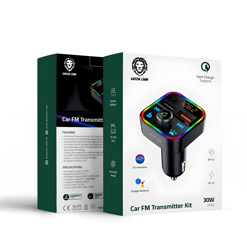 پخش کننده اف ام خودرو گرین لاین مدل Car FM Transmitter Kit 30W