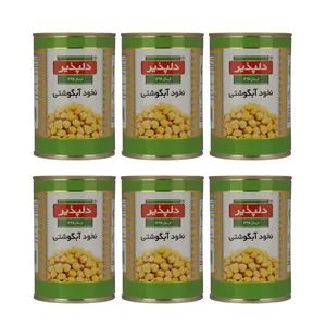 کنسرو نخود آبگوشتی دلپذیر - 420 گرم بسته 6 عددی