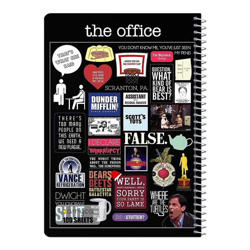 دفتر شطرنجی 100 برگ سیمی کارنیکا طرح افیس The Office کد 87177