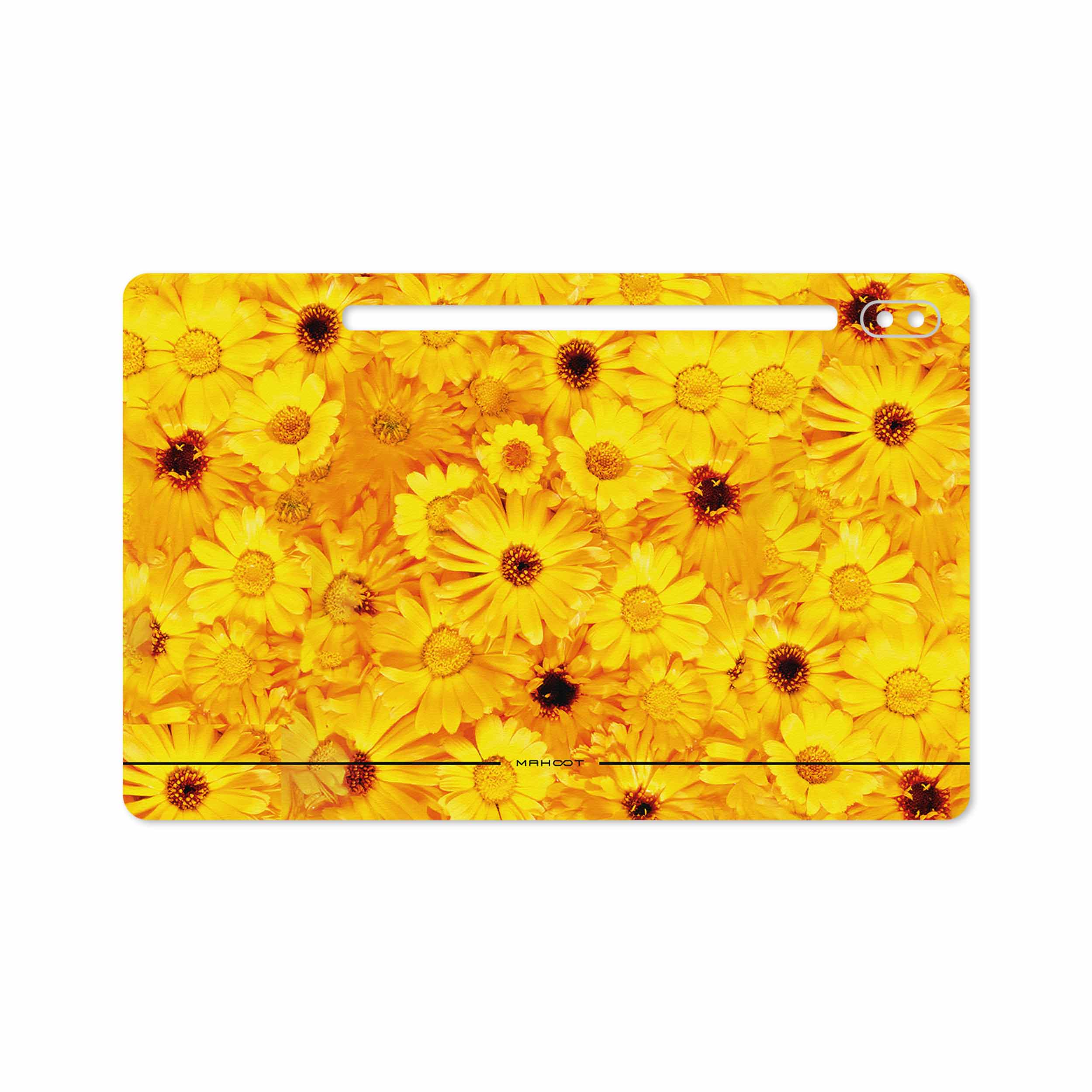 برچسب پوششی ماهوت مدل Yellow-Flower مناسب برای تبلت سامسونگ Galaxy Tab S6 2019 SM-T865