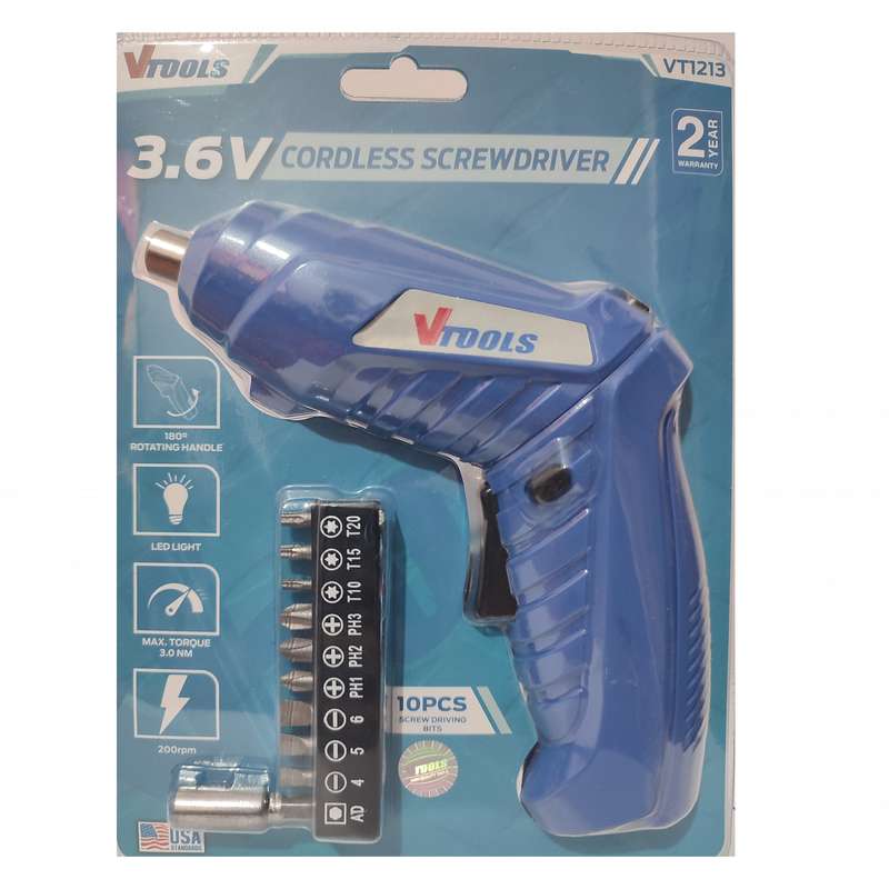 پیچ گوشتی شارژی وی تولز مدل VT1213 مجموعه 10عددی پیچ گوشتی شارژی وی تولز مدل VT1213 مجموعه 10عددی