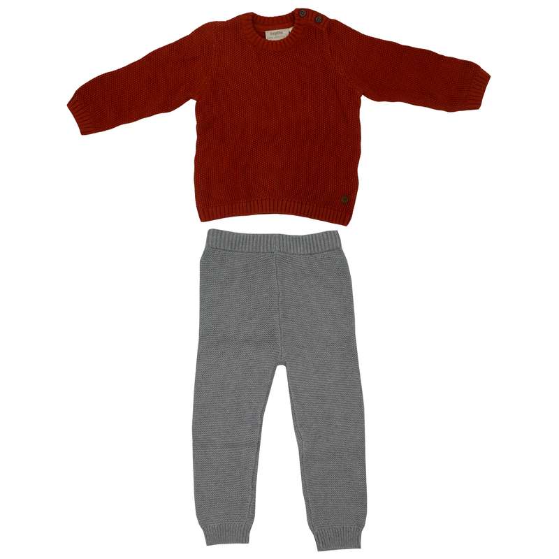 ست پلیور و شلوار بافتنی پسرانه لوپیلو مدل lu baby 5394