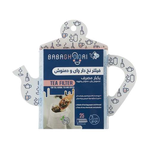 فیلتر چای و دمنوش مدل نخ دار بسته 25 عددی