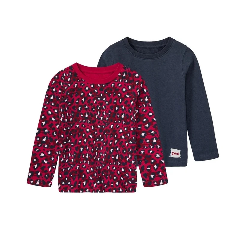 تی شرت آستین بلند دخترانه لوپیلو مدل MD-427345 مجموعه 2 عددی