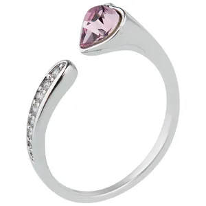 انگشتر زنانه  مدل قلب تک سنگ کد 389621