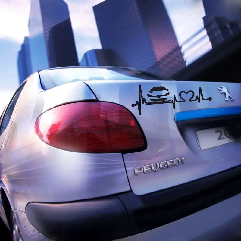 برچسب بدنه خودرو ماتریسیو طرح ضربان قلب ماشین 206 کد M19