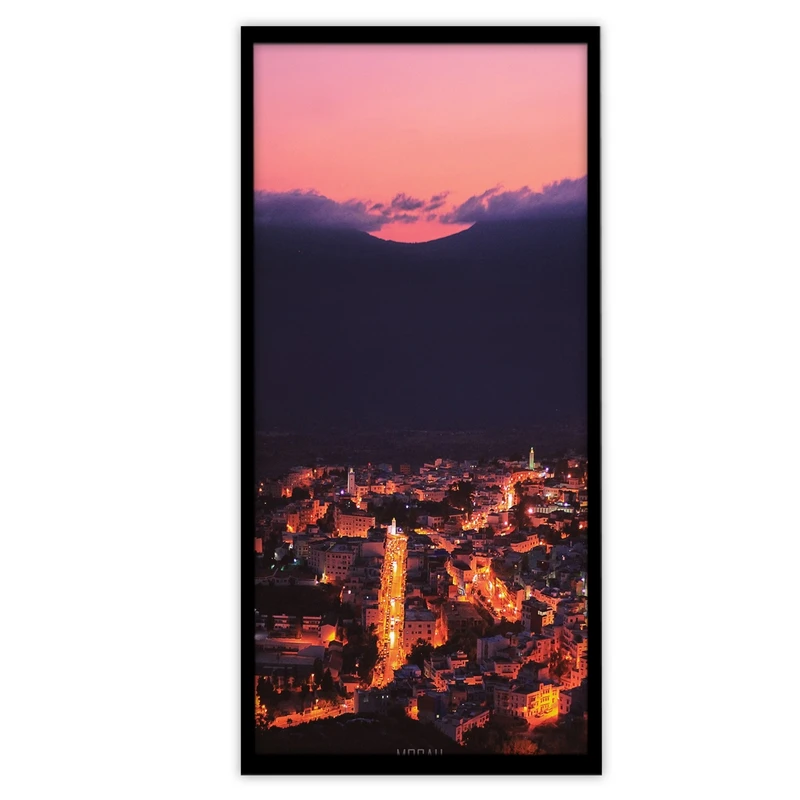 تابلو بکلیت طرح منظره شهر در شب مدل B-S3618