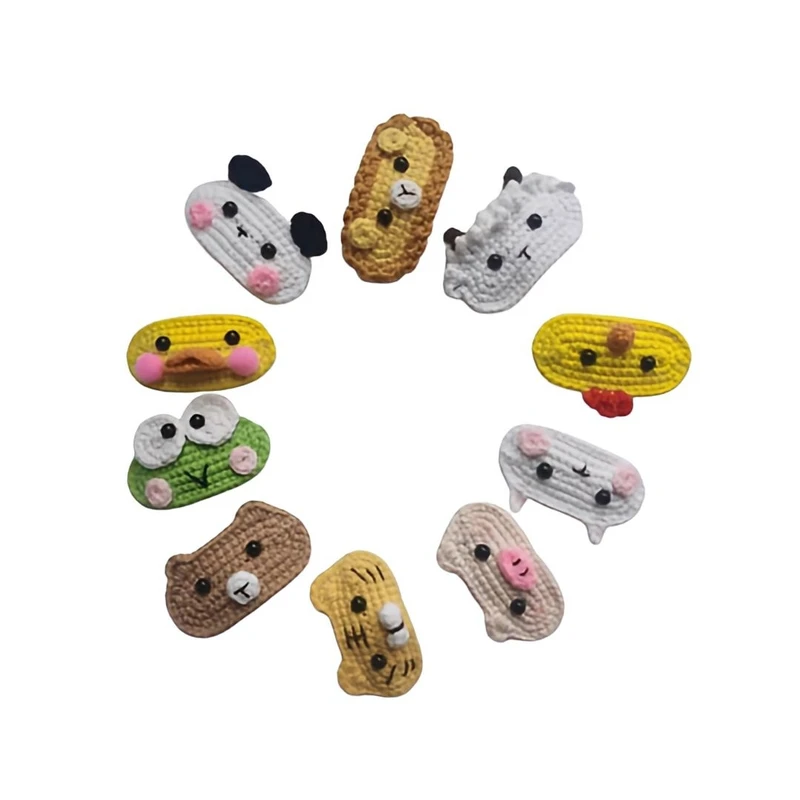 گیره مو دخترانه مدل حیوانات مجموعه 10 عددی