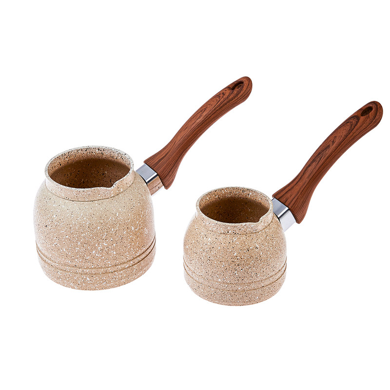 قهوه جوش کاراجا مدل WOOD STONE مجموعه 2 عددی