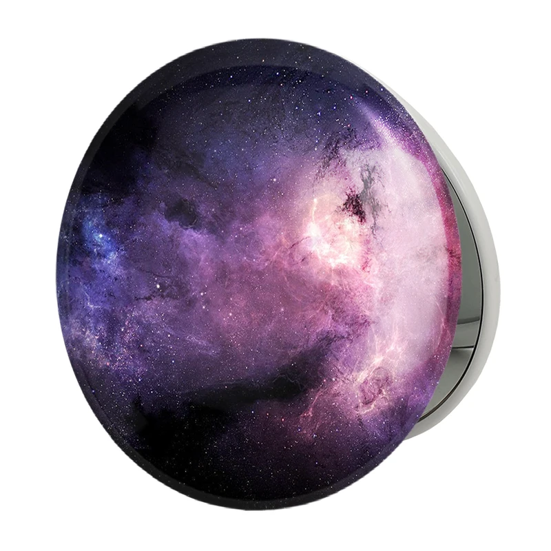 آینه جیبی خندالو طرح کهکشان و سیاره ها مدل تاشو کد 25378 