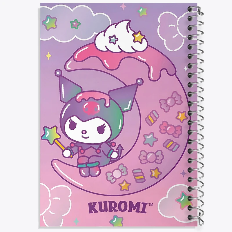 دفتر ژورنال نویسی 50 برگ خندالو مدل نقطه ای طرح کرومی (Kuromi) کد N4227