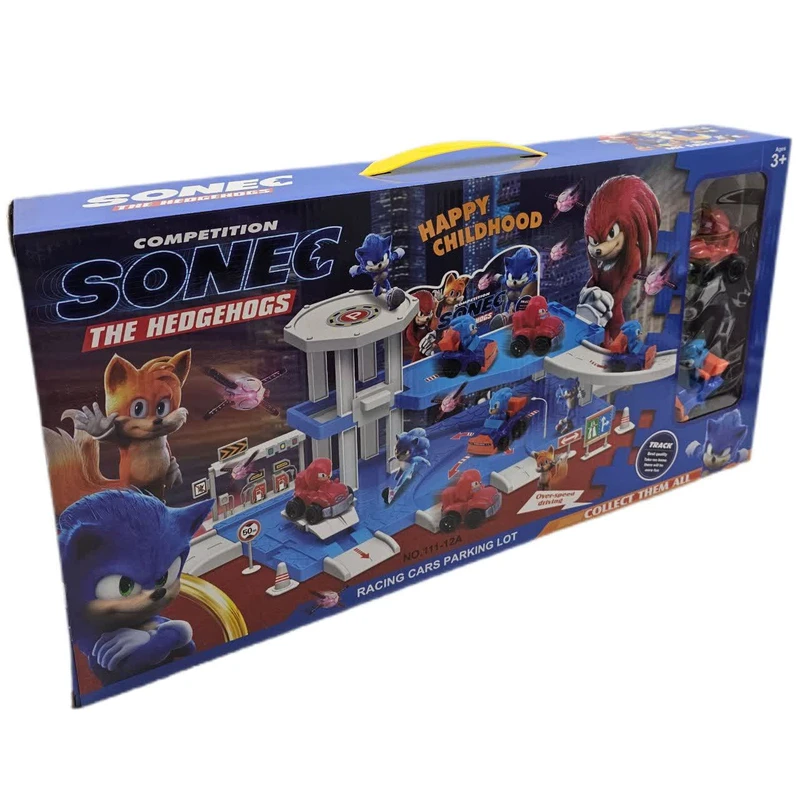 کیت ماشین بازی ناب سل مدل پارکینگ طبقاتی سونیک سرعتی کد RACING CARS PARKING LOT COMPETITION SONIC NO.111-12B