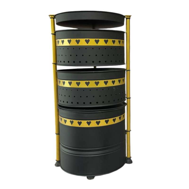 سبد سیب زمینی و پیاز مدل 3 طبقه طرح باکس دار