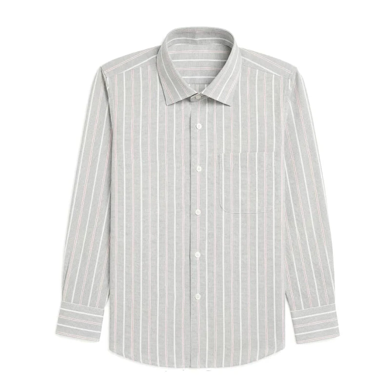 پیراهن آستین بلند یقه دکمه دار مردانه مدل D182