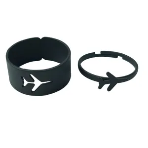 انگشتر زنانه مدل هواپیما کاپل کد Rcs4 مجموعه 2 عددی