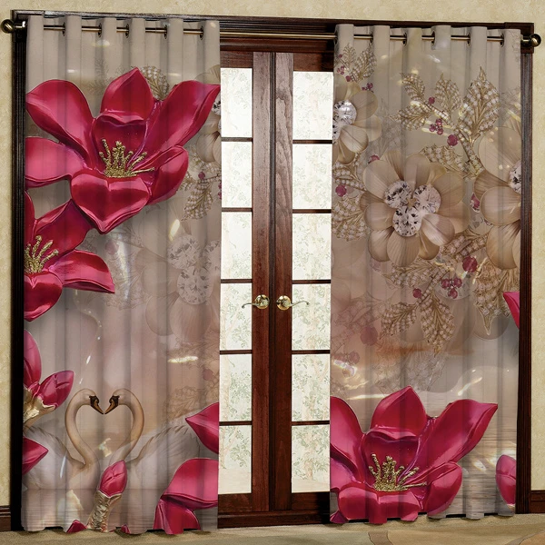 پرده مخمل پانچی کد 6488 سایز 280x140 سانتی متر