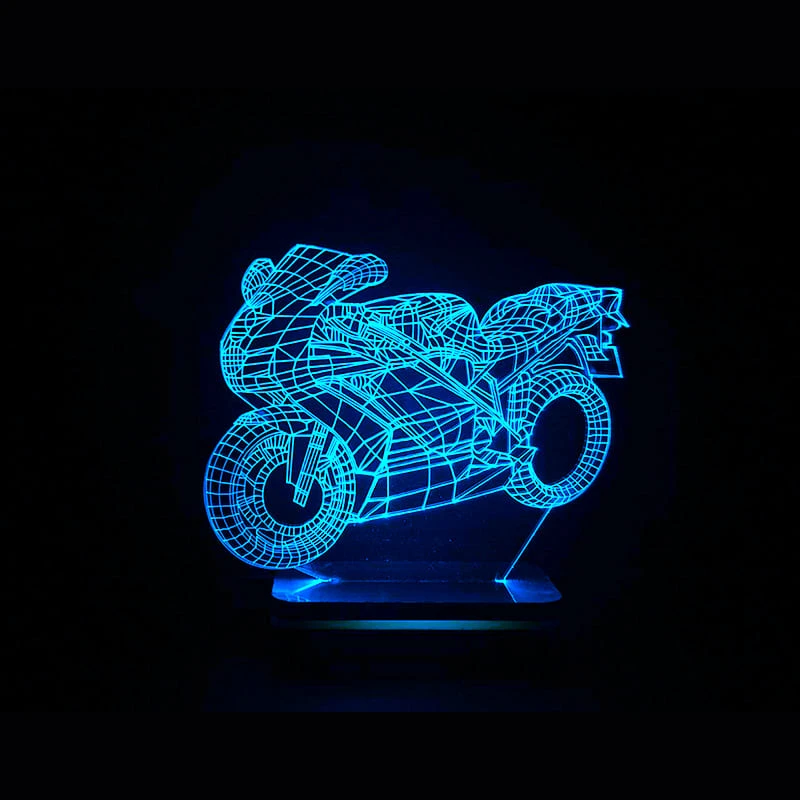  چراغ خواب سان لیزر طرح موتور سیکلت مدل تک رنگ