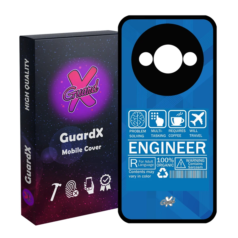 کاور گارد ایکس طرح مهندس مدل قاب Glass10538 مناسب برای گوشی موبایل شیائومی Redmi A3 4G/ A3X 4G/ Poco C61