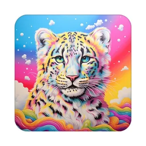 زیر لیوانی کاکتی طرح حیوانات رنگی مدل mp26585