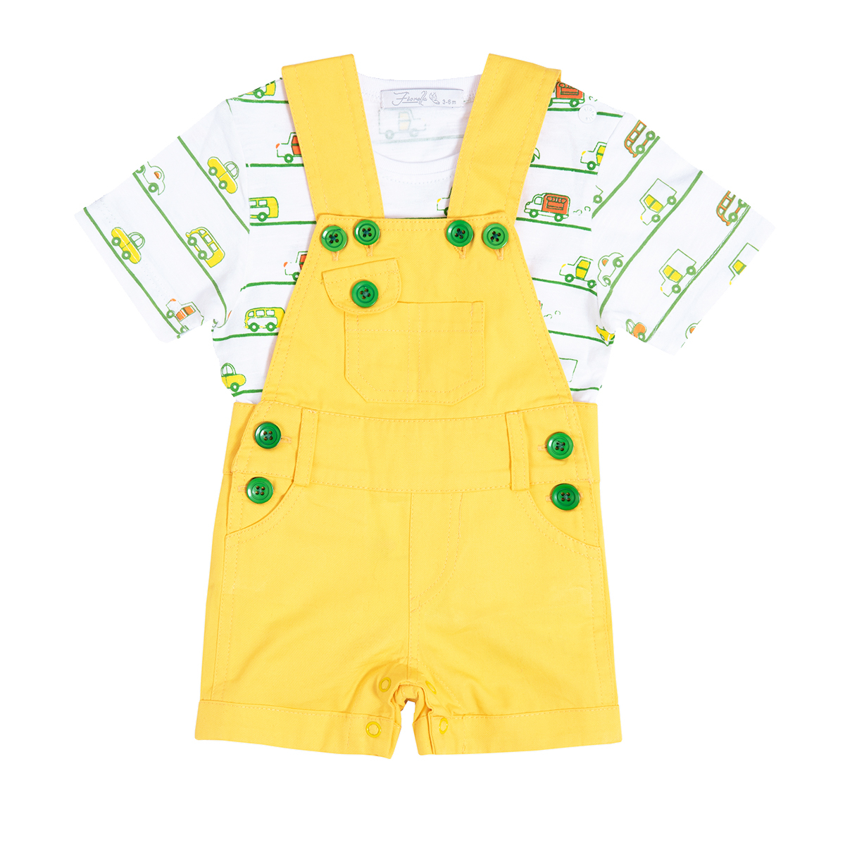 ست تی شرت و سرهمی نوزادی فیورلا مدل 2060