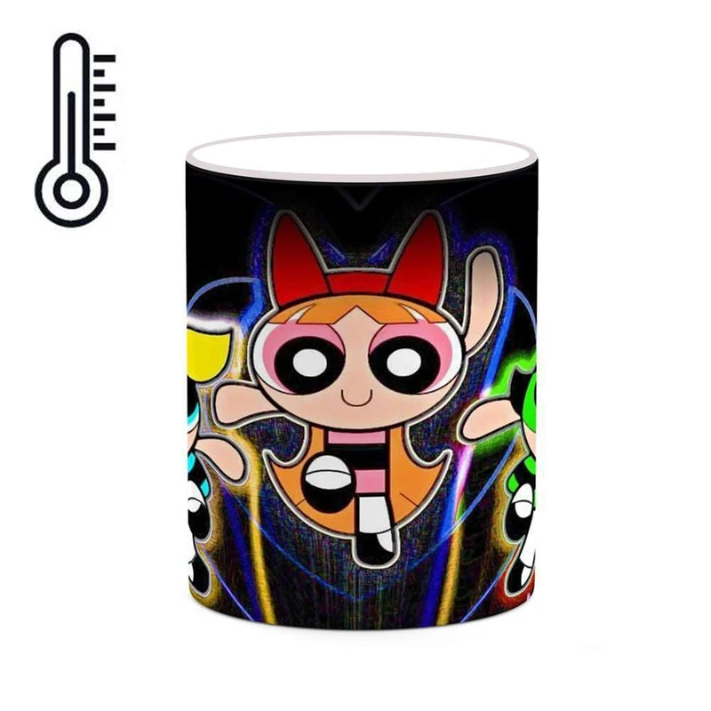 ماگ حرارتی کاکتی مدل کارتون The Powerpuff Girls کد mgh23457