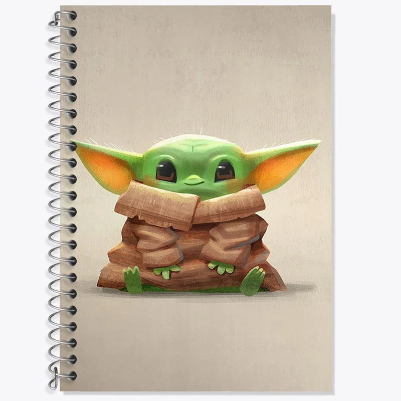 دفتر زبان 50 برگ خندالو مدل سه خط طرح یودا سریال جنگ ستارگان کد 26078