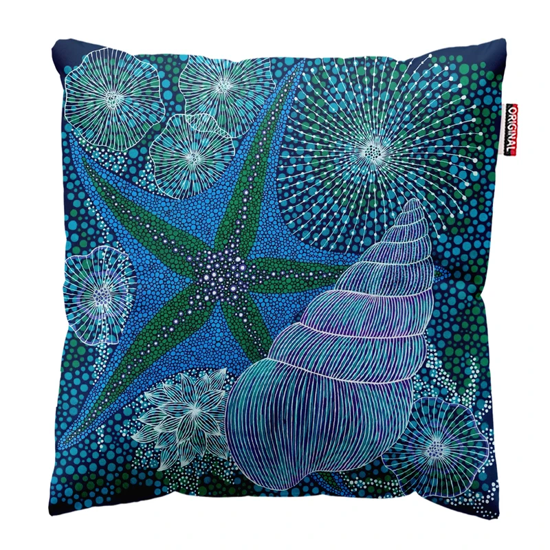 کوسن پاد آفرین مدل فانتزی طرح دریا کد PK403675 سایز 40*40 سانتی متر