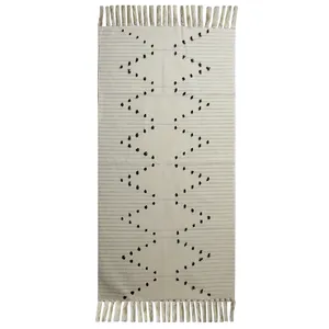 گلیم ماشینی هوم اند لایف مدل باربارا طرح موج دار کد 970005