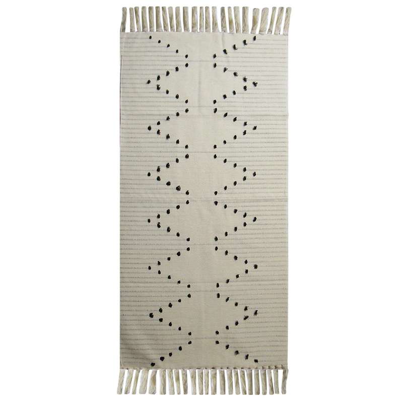 گلیم ماشینی هوم اند لایف مدل باربارا طرح موج دار کد 970005