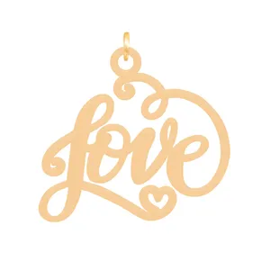 آویز گردنبند طلا 18 عیار زنانه باراد زر مدل BZ235 LOVE