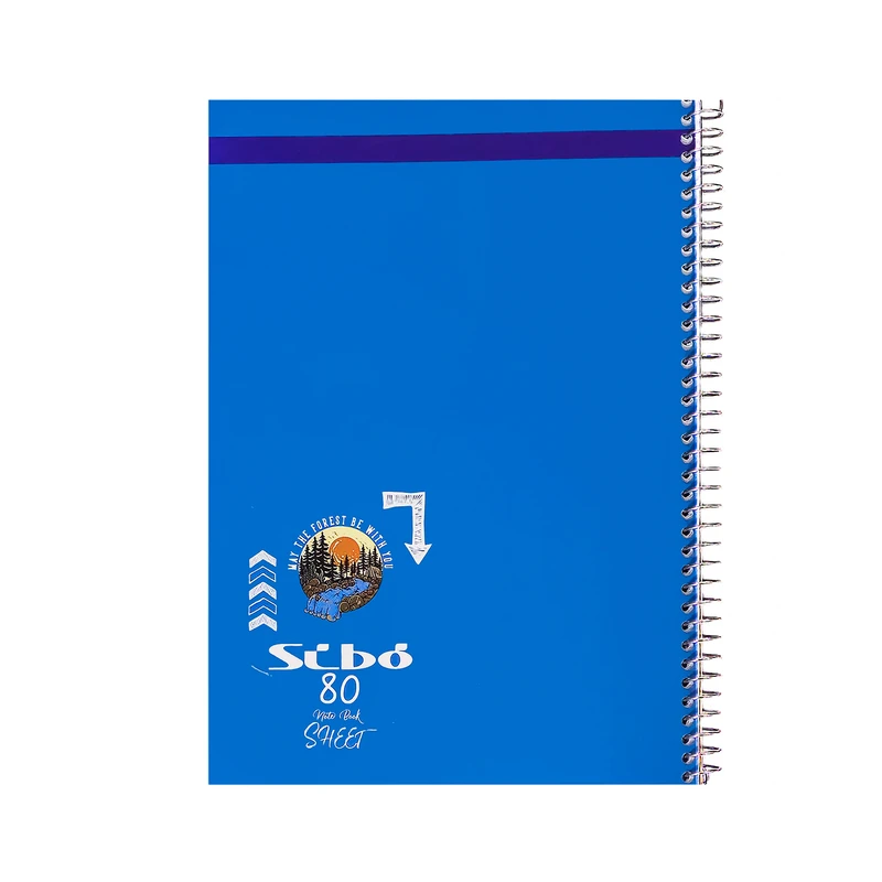 دفتر مشق 80 برگ سیبو مدل رنگی طرح رودخانه در کوهستان کد s3-53