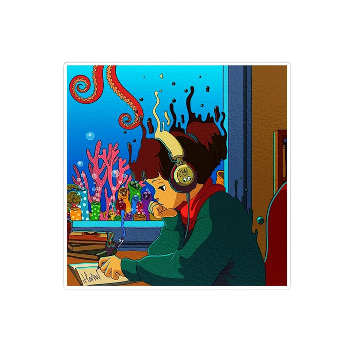 استیکر لپ تاپ ماسا دیزاین طرح Lofi مدل STK1579