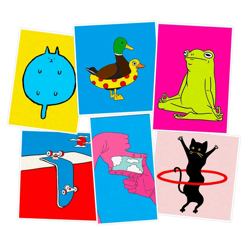 استیکر لپ تاپ ماسا دیزاین طرح FUN کد COLSA مجموعه 6 عددی