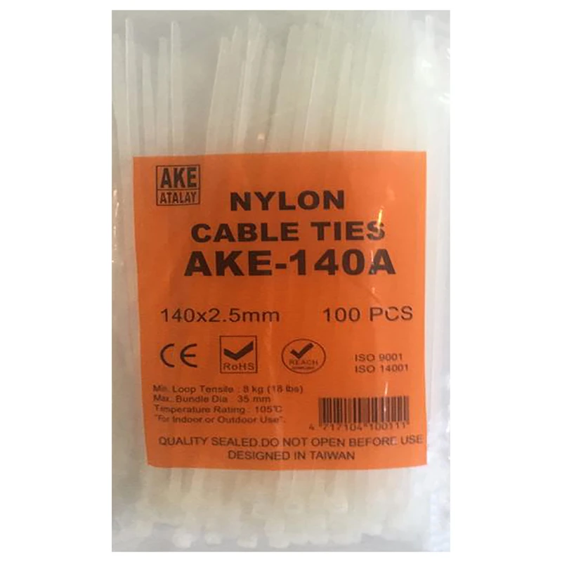 بست کمربندی آک ای مدل AKE-140a بسته 100 عددی