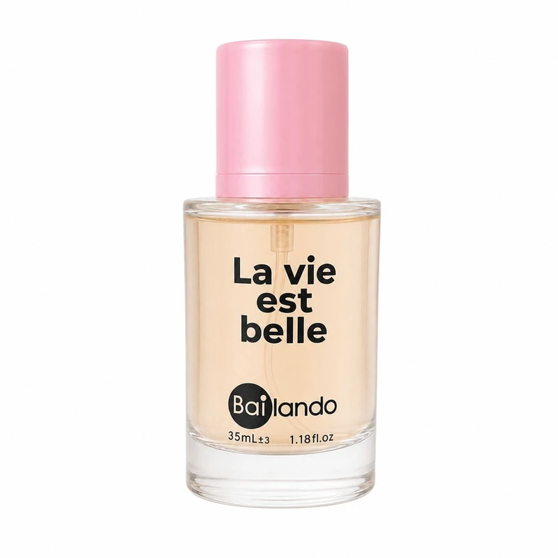 عطر جیبی زنانه بایلندو مدل La Vie Est Belle با رایحه شیرین و میوه ای حجم 35 میلی‌لیتر