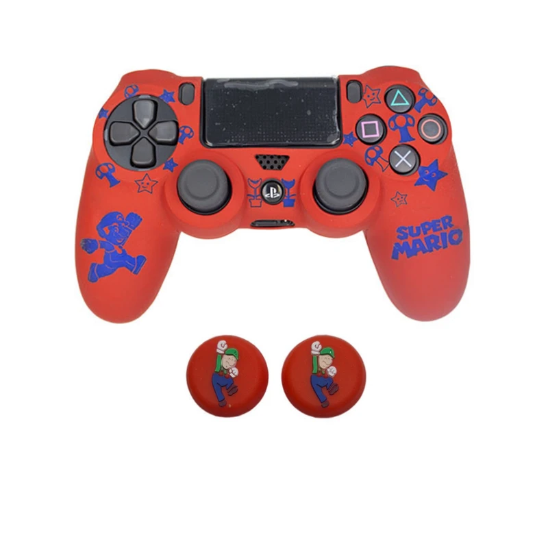 محافظ دسته بازی پلی استیشن4 طرح ماریو مدل Mario400 به‌ همراه روکش آنالوگ