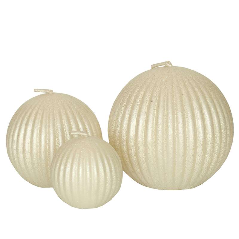  شمع مدل گرد راه راه بسته سه عددی