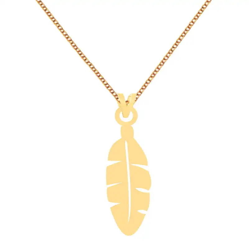 گردنبند طلا 18 عیار زنانه الن نار مدل طرح پر ELN7968