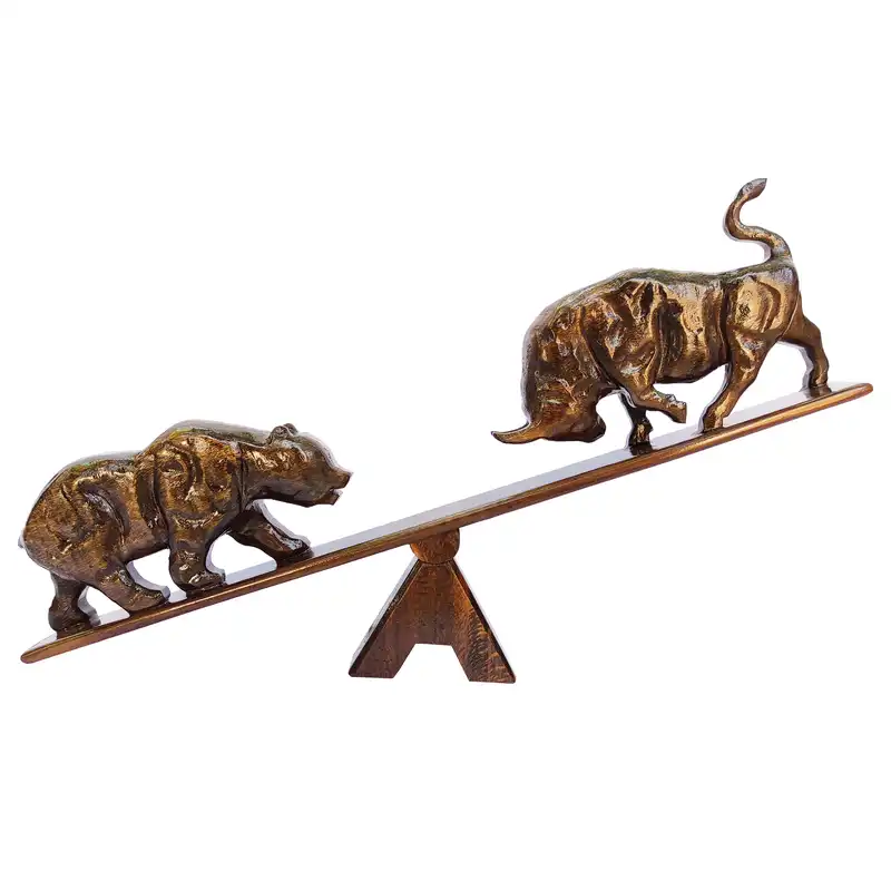 مجسمه چوبی طرح گاو و خرس مدل SR844