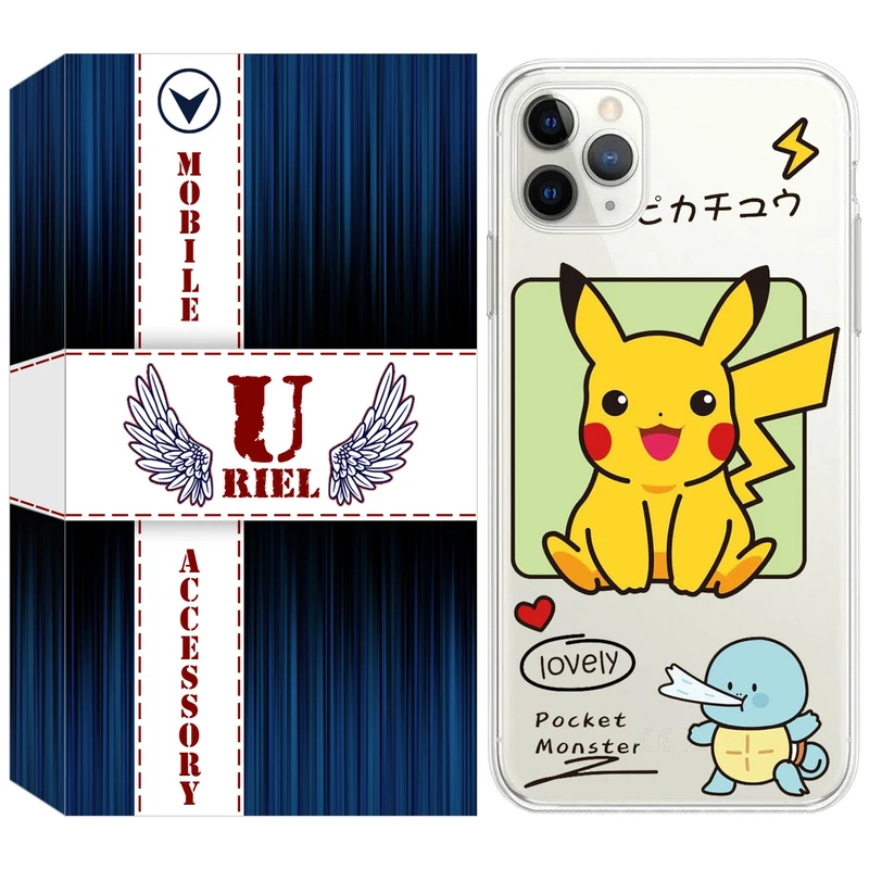 کاور یوریل مدل Clear کد 28 طرح پوکمون مناسب برای گوشی موبایل اپل iPhone 11 Pro Max