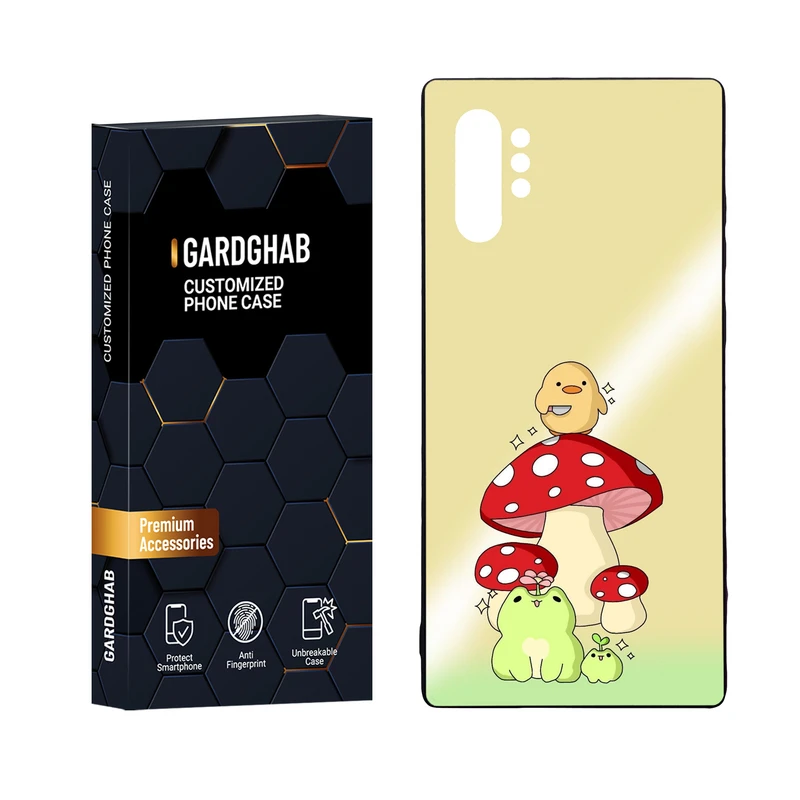 کاور گارد قاب مدل دور ژله ای پشت گلس فانتزی مناسب برای گوشی موبایل سامسونگ Galaxy Note 10 Plus