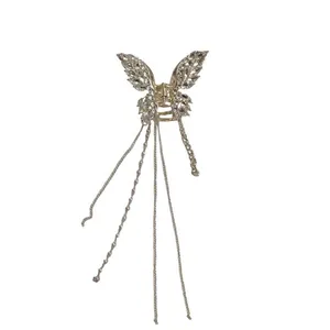 کلیپس مو زنانه مدل پروانه کریستالی