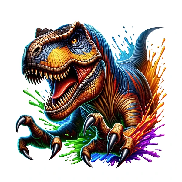 استیکر پارچه و لباس پاد آفرین طرح کارتونی دانیاسور کد 4145