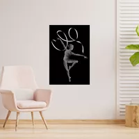 دیوارکوب طرح رقص باله با روبان دختر و زن مدل A1600-1420