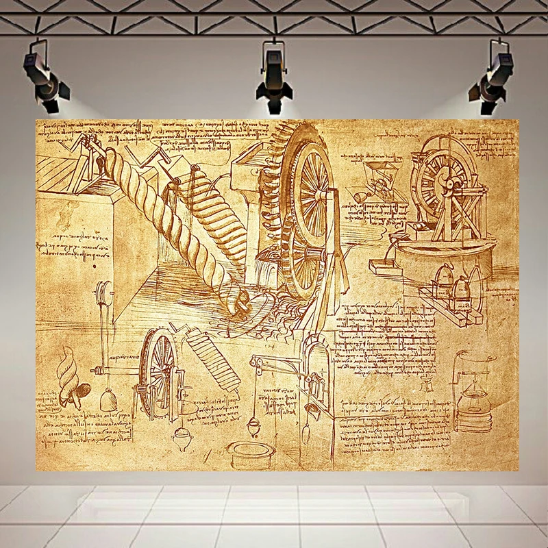 پوستر طرح لئوناردو داوینچی مدل مهندسی کلاسیک کد AR18380