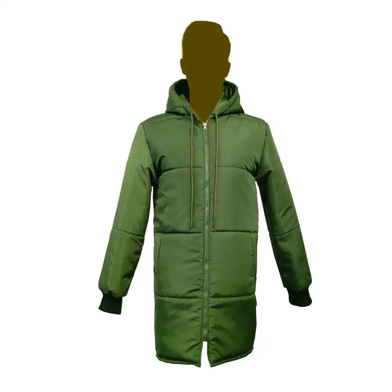 کاپشن زنانه مدل بلند رنگ سبز سدری