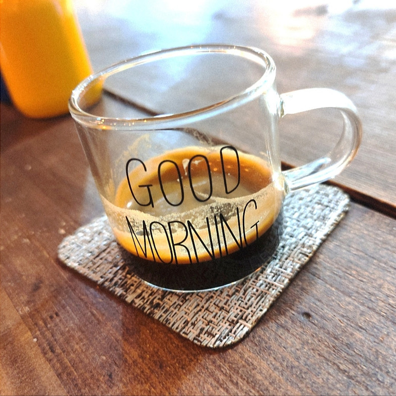 لیوان مدل قهوه خوری good morning